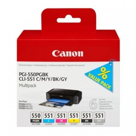 Canon PGI-550/CLI-551  PGBK/C/M/Y/BK/GY MULTI