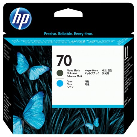 HP 70 Matte Black and Cyan DesignJet Printhead