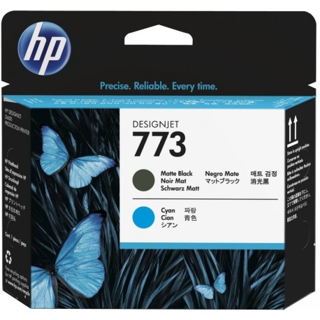 Cartouche d'encre HP 773 Noir Mat/Cyan