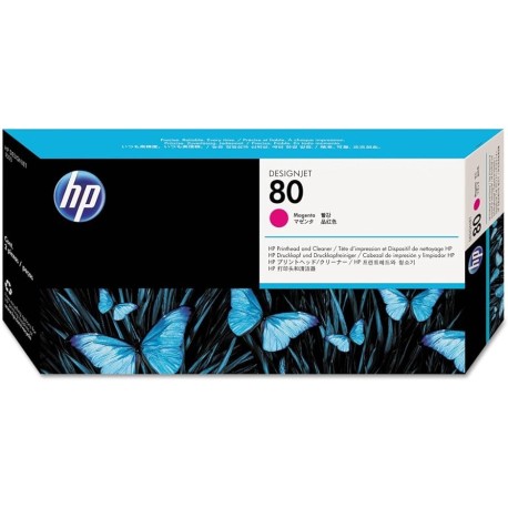 Tête d’impression et dispositif de nettoyage magenta HP 80