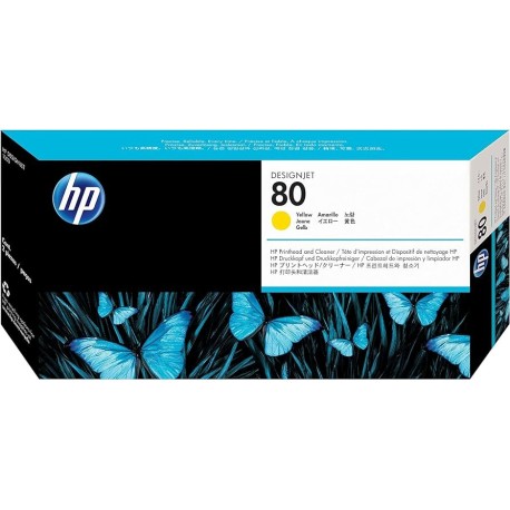 Tête d’impression et dispositif de nettoyage jaune HP 80