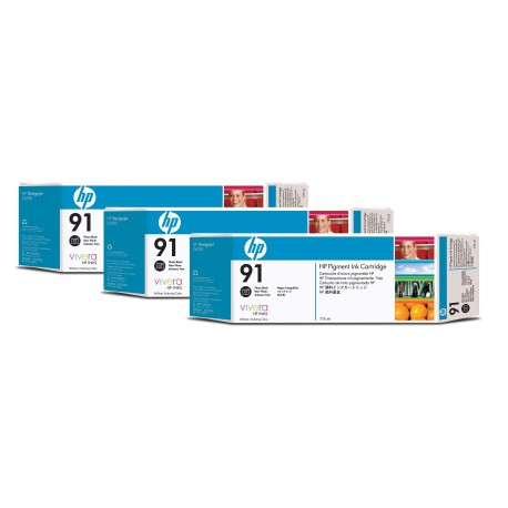 HP 91 3-pack 775-ml Photo Black