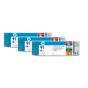 HP 91 3-pack 775-ml Cyan