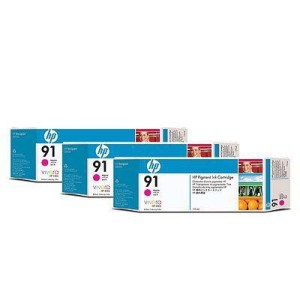 HP 91 3-pack 775-ml Magenta