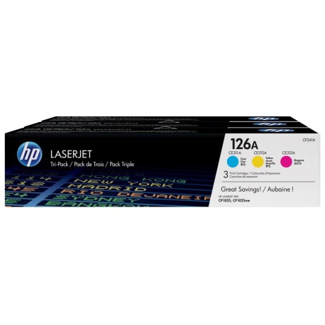 HP 126A 3-pack Cyan/Magenta/Yellow