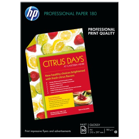 HP Professional Glossy Inkjet Paper-50 sht/A4/210 x 297 mm