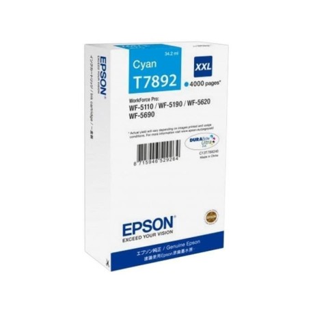 Epson Encre Cyan XXL WF-5110DW/5190DW/5620DWF/5690DWF